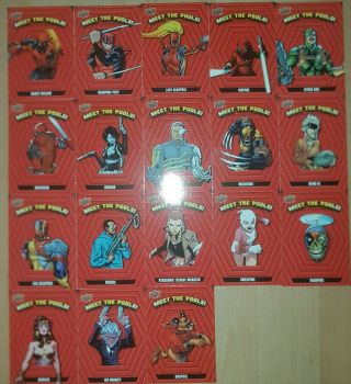 Deadpool 2019 Upperdeck Complete 18 Card Chase Set Meet The Pools