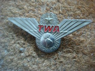 Vintage Twa Junior Pilot Wings Badge - Airline