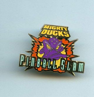 Disney Disneyquest Quest Mighty Ducks Hockey Pinball Slam Pin