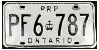Ontario Canada 1990s Prp Apportioned Truck License Plate Pf6 - 787