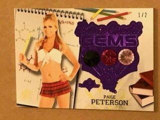 2018 Paige Peterson Benchwarmer 1/2 Hot 4 Teacher Extra Credit Gems Card