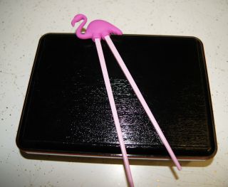 Bento Box Set Pink Flamingo Training Beginner Chopsticks Japanese Obento Boxes