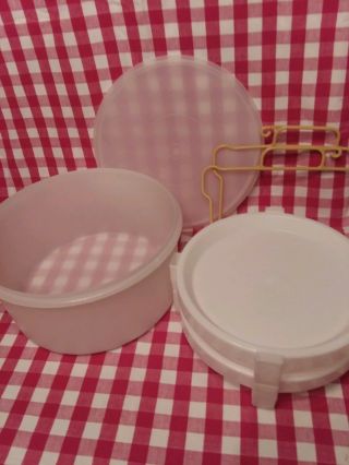 Tupperware Vtg Carry - All Canister/12 " Cake Taker,  Pie Stacker/divide - A - Rack,  Handle