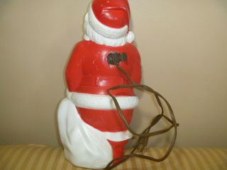 Vintage Empire Plastic Lighted SANTA CLAUS Christmas Blow Mold 13 inch 1968 2