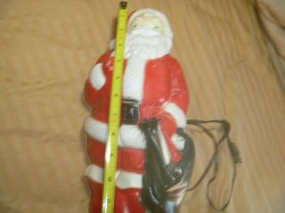 Vintage Empire Plastic Lighted SANTA CLAUS Christmas Blow Mold 13 inch 1968 3