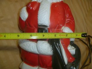 Vintage Empire Plastic Lighted SANTA CLAUS Christmas Blow Mold 13 inch 1968 4