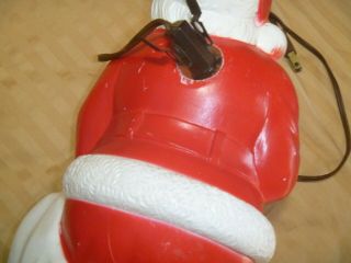 Vintage Empire Plastic Lighted SANTA CLAUS Christmas Blow Mold 13 inch 1968 5