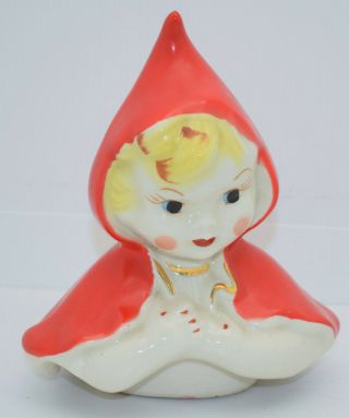 Vintage Little Red Riding Hood Hull Cookie Jar Lid Heavy Top Only 2 - Lbs