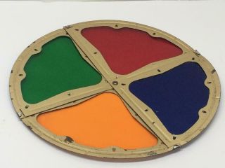 Vintage Rotating Electric 12 " Color Wheel For Aluminum Christmas Tree