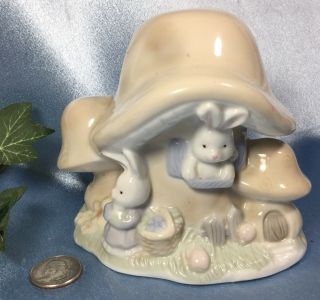 Vintage Enesco 1989 Easter Bunny House: Rabbit House Figurine.  4072