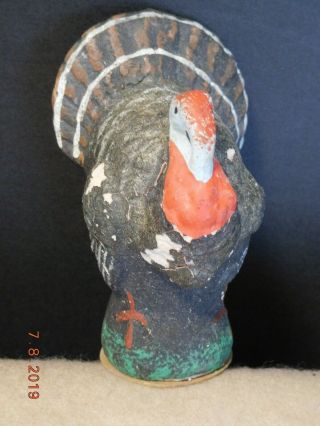 Vintage Paper Mache Thanksgiving Christmas Turkey Candy Container