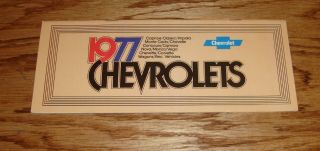1977 Chevrolet Full Line Sales Brochure 77 Chevy Camaro Corvette