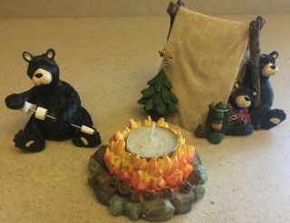 Bear Family’s Campfire Candle Set