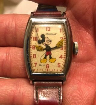 Mickey Mouse Vintage Ingersoll Watch Band Keeping Time