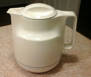 Vintage Gezi Off White Plastic & Glass Insulated Pitcher