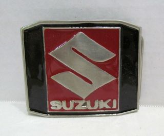 Suzuki Motorcycles Logo Emblem Vintage Metal Belt Buckle Motor Cycles Motocross