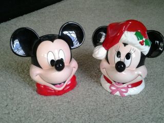 Mickey & Minnie Mouse Heads Vintage 1990 