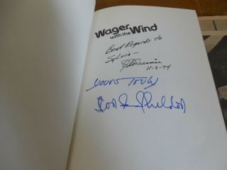 Great Alaska Bush Pilot Book Signed By Greiner & Don Sheldon Wager With The Wind