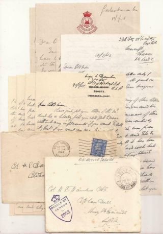 Wwii British Letters.  Germany After Ve Day,  May 1945.  Anti Tank Artillery Major.