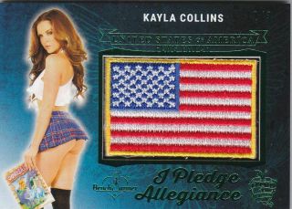 2019 Benchwarmer 25 Years Kayla Collins Pledge Allegiance Flag Patch Card /3
