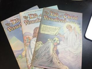 Vintage Religious Magazines The Life Of Christ Visualized 1 - 3 1942 Comic Books
