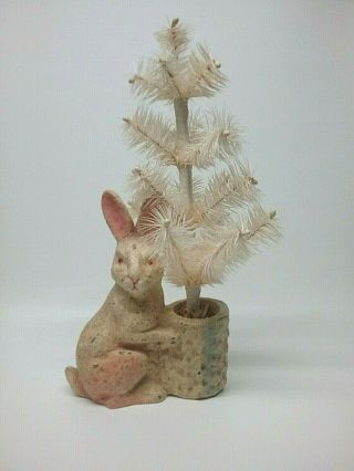 Bethany Lowe Large Easter Bunny Rabbit Tree 14 " Folk Art