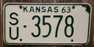 1963 Kansas " Passenger " License Plate (sumner County)