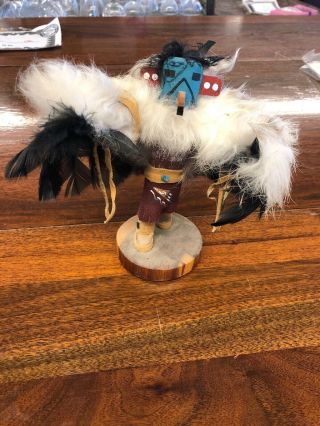 Vintage Native American Hopi Eagle Dancer Kachina Doll Signed By Artist