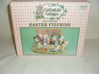 Vintage Cottontale Cottages Easter Polyresin Figurine