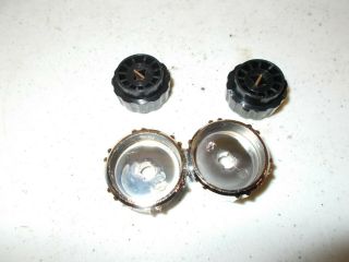 Vintage 68 69 70 71 73 Chevy Ford Dodge Muscle Car Radio Knobs) Black & Chrome