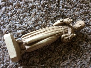Vintage Saint Francis Of Assisi Hand Carved Wood Statue Italy Detail