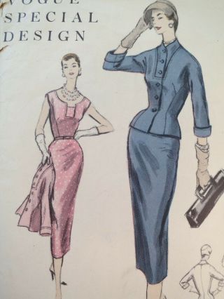 Vogue Special Design S 4570 Vintage Dress,  Jacket Pattern 14 Bust 32 50s 1950s