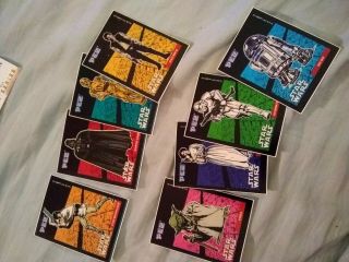 United Kingdom Star Wars Se Pez Refill Stickers Complete Set Of 8 (1997)