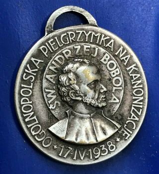 Pope Pius Xi,  Pivs Xi Pont Max Medal C.  1938 Andrzej Bobola