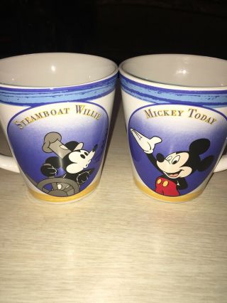 Rare Vintage Mickey Mouse Coffee Mugs Steamboat Willy/mickey Mugs