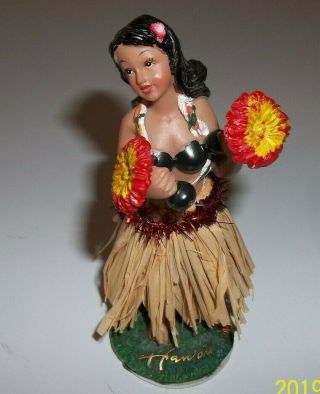 Vintage Hawaiian Girl Bobble Nodder Dashboard Doll Hula Dancer