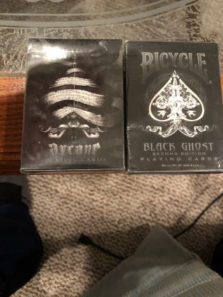 Ellusionist Playing Cards Black Arcane And Series 2 Black Ghost