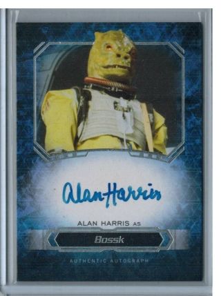 2016 Topps Star Wars Masterwork Alan Harris Auto On Card Autograph Bossk