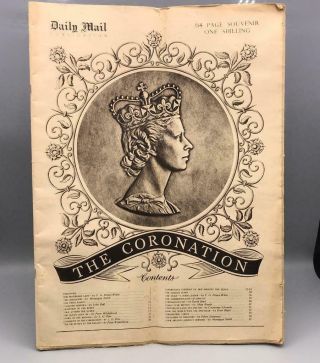 Vintage The Daily Mail Queen Elizabeth Coronation Special Souvenir Edition 1953