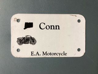 Connecticut Motorcycle Blank Sample License Plate Rare Antique Early Auto 90s
