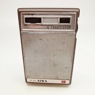 Aiwa Ar - 666 6 Transistor Radio Pocket Portable Vintage 1960 