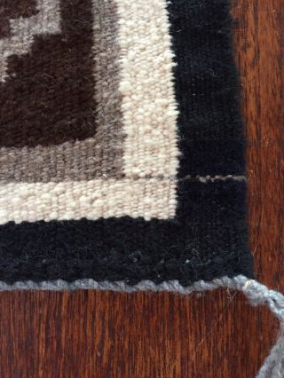 Vintage Small Hand Woven Navajo Wool Rug Wall Hanging Mat 7