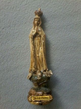 Vintage Our Lady Of Fatima Priests Altar Table Chamber Statue Figurine