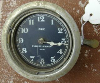Old Car Clock Erie Lever Wind Stem Set Circa 1918 - 1930 Very Rare