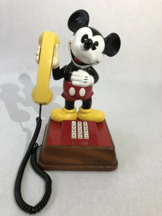 Vintage The Mickey Mouse Phone Landline Push Button Telephone 1976 Disney