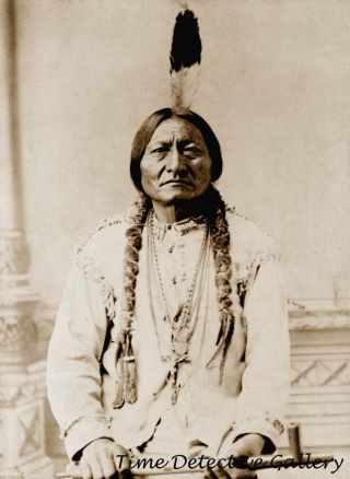 Teton Sioux Sitting Bull Portrait - 1885 - Historic Photo Print
