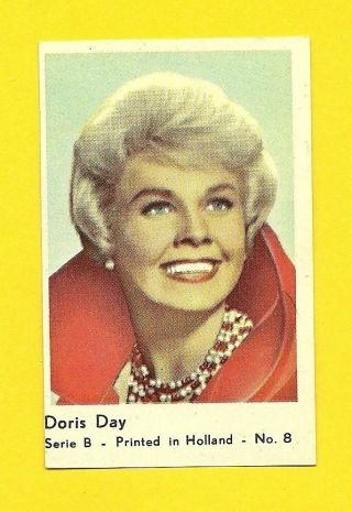 Doris Day B8 - 1960s Gum Card Holland