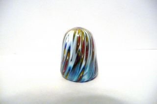 Thimble Murano Glass Italy Colorful Swirls