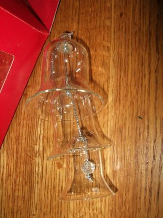 Silvestri 3 Tier Glass Bell Ornament Vintage taiwan hudsons 3