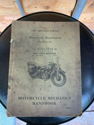 1943 Harley Davidson Motorcycle Mechanics Handbook